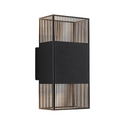 Udendørs wall luminaire THARIN up / down, firkantet, justerbar IP44, sort 