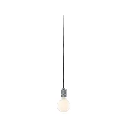 pendant luminaire NEORDIC TILLA with switch, with plug E27 IP20, aluminium, grey dimmable