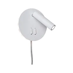 Læselampe TABARI LED justerbar, indirekte IP20, chrom, metal, hvid 