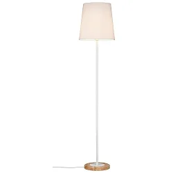 Paulmann Standerlampe Neordic Stellan 1-flamme med tekstil skærm hvid/træ