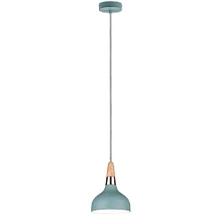 Paulmann Pendel Neordic Juna 1-flamme, blød grøn/kobber/træ, 16cm