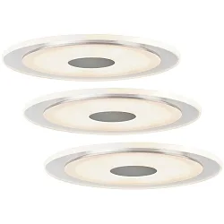 LED Indbygningslampe PREMIUM LINE WHIRL LED, rund, 3x6W, 18VA, 150mm, aluminium drejet/satineret