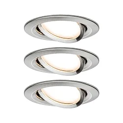 Indbygningslampe NOVA PLUS COIN WW LED rund, svingbar, sæt med 3, ZigBee styrbar IP23
