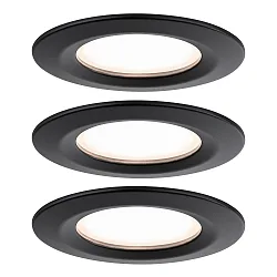 Indbygningslampe NOVA PLUS COIN stiv, sæt med 3 IP44, dæmpbar 6W 470lm 2700K CRI >80