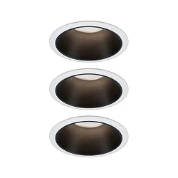 Set of 3 Recessed spot LED COLE IP44, fixed, with LED COIN Module, 230V, 6.5W 2700K460lm 100°, 3-step dimmable