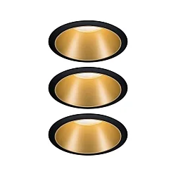 Set of 3 Recessed spot LED COLE IP44, fixed, with LED COIN Module, 230V, 6.5W 2700K460lm 100°, 3-step dimmable