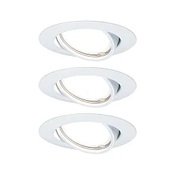 recessed luminaire BASE swivelling, set of 3 GU10 IP20, white dimmable 15W 350lm 3000K 38° 38° CRI >80