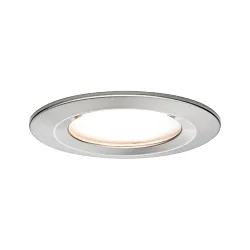 Indbygningslampe NOVA COIN LED rund, stiv IP44, jern børstet  460lm 2700K 100° 100° CRI >80