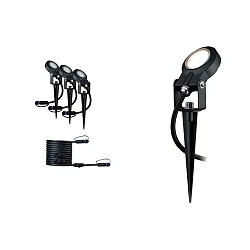Udendørs lampe PLUG & SHINE STING sæt med 3 IP67, antracit dæmpbar