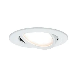 Paulmann Indbygningslampe LED Coin Slim, IP23, rund, 6,8W, sæt af 1 dæmpbar og drejelig, hvid