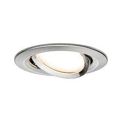 Paulmann Indbygningslampe LED Coin Slim, IP23, rund, 6,8W, sæt af 1 dæmpbar og drejelig, jern