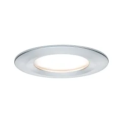 Paulmann Indbygningslampe LED Coin Slim, IP44, rund, 6,8W, sæt af 3 dæmpbar, aluminium