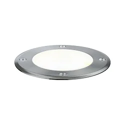 Paulmann Plug&Shine Gulvindbygningslampe IP67 6W 24V sølv drejelig, 609lm, 3000K, 20° svingområde