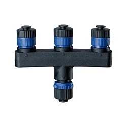 Paulmann Plug&Shine Distributør 3 gange IP68 sort, 1x in / 3x out