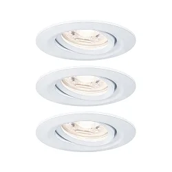 Indbygningslampe NOVA MINI LED svingbar, sæt med 3 IP23, hvid mat  310lm 2700K 38° 38° CRI >80