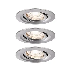 Indbygningslampe NOVA MINI LED svingbar, sæt med 3 IP23, jern børstet  310lm 2700K 38° 38° CRI >80