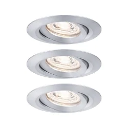 Indbygningslampe NOVA MINI LED svingbar, sæt med 3 IP23, aluminium  310lm 2700K 38° 38° CRI >80