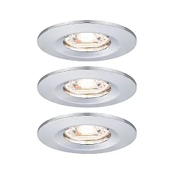 Indbygningslampe NOVA MINI LED stiv, sæt med 3 IP23, chrom  310lm 2700K 38° 38° CRI >80