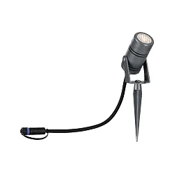 Udendørs spot PLUG&SHINE RADON LED svingbar, drejelig IP65, grå dæmpbar