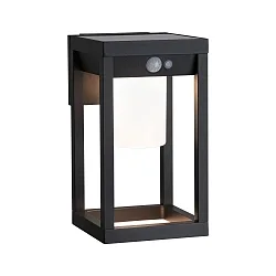Solar væglampe MARISOL firkantet, med sensor IP44, sort 