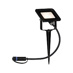 Jordspydslampe PLUG&SHINE FLOOD SPOT IP65, sort 