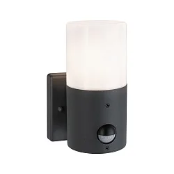 Udendørs wall luminaire TUBS cylindrisk, omskiftelig E27 IP44, grå, mat