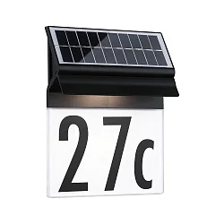 Belyst husnummer IP44, sort