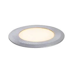 Gulvindbygningslampe LED GOLD LIGHT POINT Ø 5CM stiv, passabel, omskiftelig, insektvenlig IP67, aluminium børstet 
