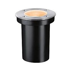 Gulvindbygningslampe GOLD LIGHT Ø 110MM stiv, passabel, insektvenlig GU10 IP65, rustfrit stål børstet 
