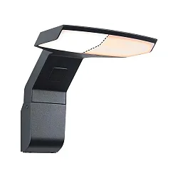 Udendørs wall luminaire ZERENA med sensor, insektvenlig, havluftbestandig IP44, antracit 