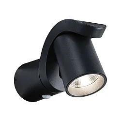 outdoor wall luminaire CUFF PIR with sensor IP44, anthracite, transparent 