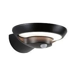 Solar væglampe BOROLA PIR med sensor IP44, antracit, gennemsigtig 