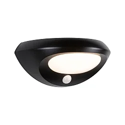 Solar væglampe SOROVA PIR med sensor IP44, antracit, gennemsigtig 