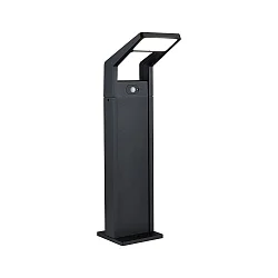 Pælelampe JUNTEA PIR med sensor IP44, antracit, mat 