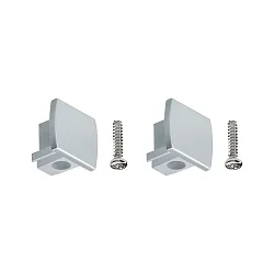 Paulmann URail End cap 2-pack, chrome matt