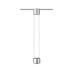pendant luminaire URAIL ALDAN LED with lens optics, chrome matt, black dimmable