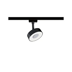 1-faset spot URAIL CIRCLE LED IP20, sort mat dæmpbar