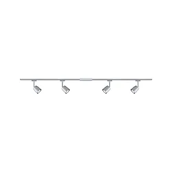 Spot URAIL COVER med mulighed for indfødning, sæt med 4 GU10, chrom, chrom mat dæmpbar