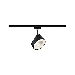 Spot URAIL ARENA LED drejelig, vipbar, chrom, sort mat