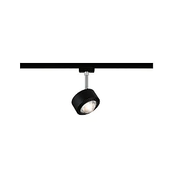 Spot URAIL ALDAN LED med linseoptik, chrom, sort mat dæmpbar