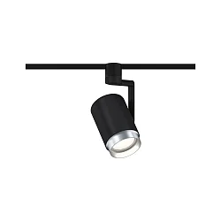 Skinne spot URAIL ASTHENE cylindrisk, med leddelt arm, justerbar E27, sort
