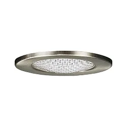 Møbler Indbygningslampe, beskyttelsesglas struktureret, 12V, G4, 66mm, børstet jern