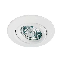 Indbygningslampe QUALITY, 12V, GU5,3, 51mm, drejelig, hvid