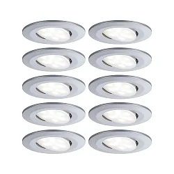 Set of 10 Outdoor LED Recessed spot CALLA IP65 DIM, swivelling, 230V, each 6.5W 4000K 560lm 100°, dimmable