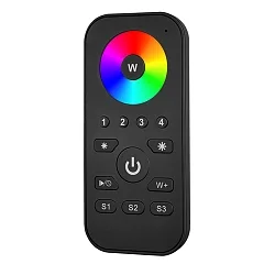 Fjernbetjening REMOTE RF RGB 4Z 4-fold, 4 kanal, RGBW, med radio-udgang (RF), sort