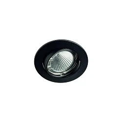 Indbygnings loftlampe MR16 svingbar IP20, pulverlakeret, sort