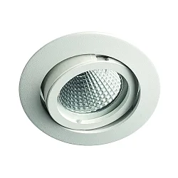 Downlight MR16 rund, svingbar IP20, hvid mat
