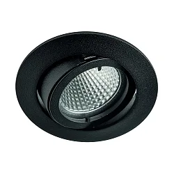Downlight MR16 rund, svingbar IP20, sort mat