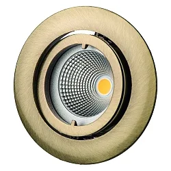 Alu die-cast Recessed spot for MR11, without Snap ring, swivelling, IP20, old brass