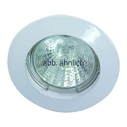 Indbygningslampe MR16 stiv IP20, mat, hvid